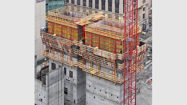 <p>A milestone in self-climbing technology: PERI introduces the ACS. Climbing takes place with the hydraulic climbing mechanism without the use of a crane. Comfortable working platforms protect site personnel during all weathers.</p><br/>